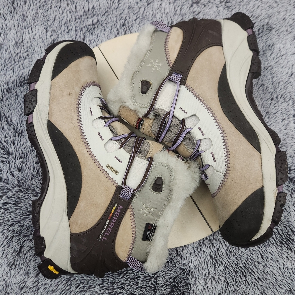 Merrell Polartec Continuum Thermo Arc 6 WP Brindle boots Women's Size 8.5 - Picture 5 of 9